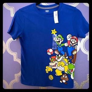 Super Mario /"Game On!/" Childs t-shirt SIze 4 7 S 6-7 L 10-12 XL 14-16 New Boys